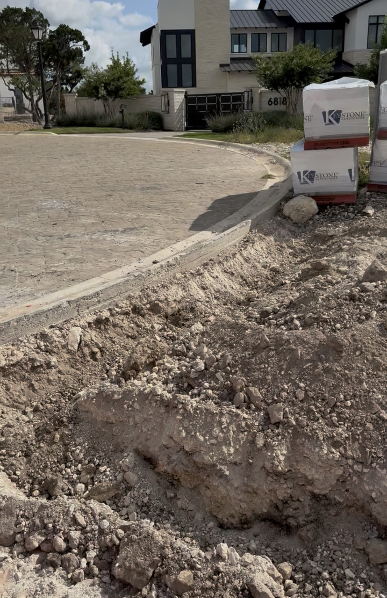 Excavation by Paver Driveway